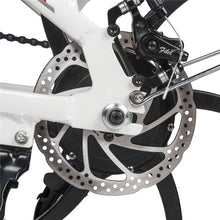 Charger l'image dans la galerie, SAMEBIKE 20LVXD30 de 20 pouces, batterie 10 Ah, Shimano 7 vitesses, moteur 350 W, vitesse maximale 35 km/h, éclairage avant LED en alliage d'aluminium, hauteurs réglables - Blanc ou noir