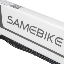 Charger l'image dans la galerie, SAMEBIKE 20LVXD30 de 20 pouces, batterie 10 Ah, Shimano 7 vitesses, moteur 350 W, vitesse maximale 35 km/h, éclairage avant LED en alliage d'aluminium, hauteurs réglables - Blanc ou noir