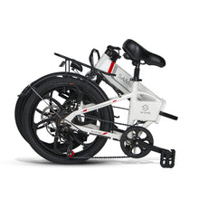 Charger l'image dans la galerie, SAMEBIKE 20LVXD30 de 20 pouces, batterie 10 Ah, Shimano 7 vitesses, moteur 350 W, vitesse maximale 35 km/h, éclairage avant LED en alliage d'aluminium, hauteurs réglables - Blanc ou noir