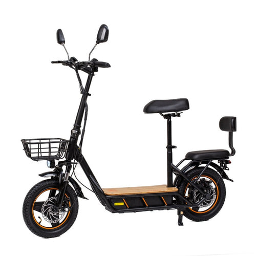 New! KuKirin C1 Pro Electric Scooter with Seat, 48V 26Ah Battery, 14 Inch Pneumatic Tire, 500W Motor, 45km Max Speed, 60km Range, Disc Brake & E-Brake, Rear Storage Box