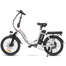 Charger l&#39;image dans la galerie, Vélo électrique pliable SAMEBIKE CY20, roue à rayons 20 x 2,35 pouces, moteur 350 W, batterie 36 V 12 Ah, vitesse maximale 32 km/h, autonomie maximale 80 km, double suspension, freins à disque mécaniques, Shimano 7 vitesses, écran LCD