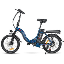 Charger l&#39;image dans la galerie, Vélo électrique pliable SAMEBIKE CY20, roue à rayons 20 x 2,35 pouces, moteur 350 W, batterie 36 V 12 Ah, vitesse maximale 32 km/h, autonomie maximale 80 km, double suspension, freins à disque mécaniques, Shimano 7 vitesses, écran LCD