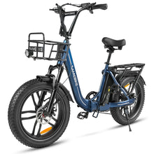 Laden Sie das Bild in den Galerie-Viewer, SAMEBIKE C05 Pro Elektrofahrrad, 500 W Motor, 36 V 13 Ah Akku, 20 x 4 Zoll Reifen, Höchstgeschwindigkeit 35 km/h, maximale Reichweite 70 km, mechanische Scheibenbremsen, Shimano 7 Gänge