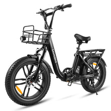 Laden Sie das Bild in den Galerie-Viewer, SAMEBIKE C05 Pro Elektrofahrrad, 500 W Motor, 36 V 13 Ah Akku, 20 x 4 Zoll Reifen, Höchstgeschwindigkeit 35 km/h, maximale Reichweite 70 km, mechanische Scheibenbremsen, Shimano 7 Gänge
