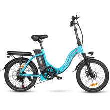 Charger l&#39;image dans la galerie, Vélo électrique pliable SAMEBIKE CY20, roue à rayons 20 x 2,35 pouces, moteur 350 W, batterie 36 V 12 Ah, vitesse maximale 32 km/h, autonomie maximale 80 km, double suspension, freins à disque mécaniques, Shimano 7 vitesses, écran LCD