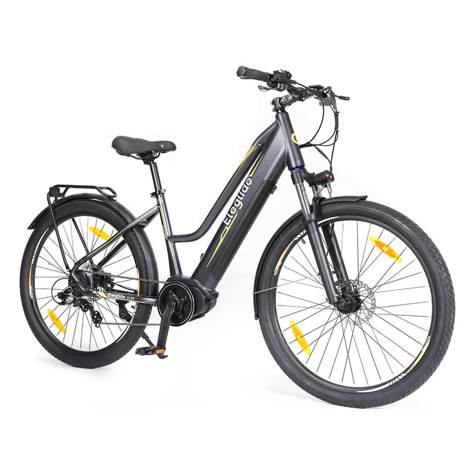 Eleglide C1 ST 27.5 inch Touring Bike with Ananda 250W Mid-Drive Motor, 14.5Ah Battery, 150km Max Range, Hydraulic Suspension & Shimano 7-Speed ​​Hydraulic Disc Brakes - Black