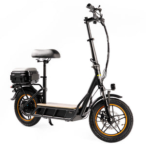 KuKirin C1 Pro Electric Scooter with Seat, 48V 15Ah Battery, 14 Inch Pneumatic Tire, 500W Motor, 45km Max Speed, 60km Range, Disc Brake &amp; E-Brake, Rear Storage Box
