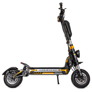 KuKirin G4 Max, 2*1600W Brushless Motor, 12 Inch Tires, 60V 35.2Ah Removable Battery, 95km Max Range, 86km/h Max Speed, Front and Rear Piston Oil Brake, IP54 Waterproof, 38 Degree Climb 8 Lights System - Black