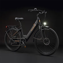 Laden Sie das Bild in den Galerie-Viewer, PURE UNICORN U2 Electric Bike, 750W Motor, 48V 12.8Ah Battery, 27.5 inch Tires, 45km/h Max Speed, 60km Range, Mechanical Disc Brakes, Front Suspension, Shimano 7-speed - Black