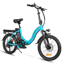 Charger l&#39;image dans la galerie, Vélo électrique pliable SAMEBIKE CY20, roue à rayons 20 x 2,35 pouces, moteur 350 W, batterie 36 V 12 Ah, vitesse maximale 32 km/h, autonomie maximale 80 km, double suspension, freins à disque mécaniques, Shimano 7 vitesses, écran LCD
