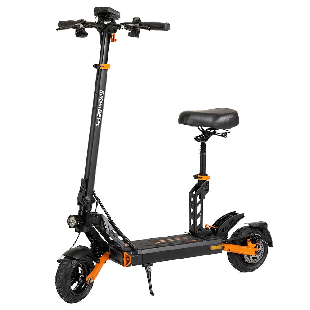 Neues Modell 2024 – G2 pro! KuKirin G2 Pro Adventurers Dream faltbarer Elektroroller 9,0 x 3,0 Zoll Luftreifen 600 W bürstenloser Motor 48 V 15 Ah Batterie Maximale Geschwindigkeit 45 km/h Maximale Reichweite 55 km LED-LCD-Display mit Sitz – Schwarz 