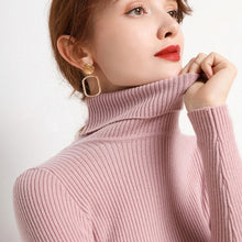 Charger l&#39;image dans la galerie, Femme - Pull à col roulé pour femme, pulls doux, automne et hiver 2024