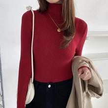 Charger l&#39;image dans la galerie, Femme - Pull à col roulé pour femme, pulls doux, automne et hiver 2024