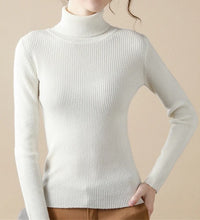 Charger l&#39;image dans la galerie, Femme - Pull à col roulé pour femme, pulls doux, automne et hiver 2024