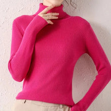 Charger l&#39;image dans la galerie, Femme - Pull à col roulé pour femme, pulls doux, automne et hiver 2024