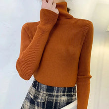 Charger l&#39;image dans la galerie, Femme - Pull à col roulé pour femme, pulls doux, automne et hiver 2024