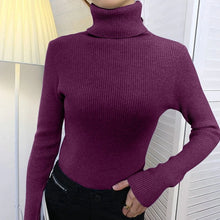Charger l&#39;image dans la galerie, Femme - Pull à col roulé pour femme, pulls doux, automne et hiver 2024