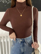 Charger l&#39;image dans la galerie, Femme - Pull à col roulé pour femme, pulls doux, automne et hiver 2024