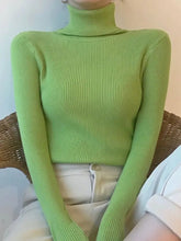 Charger l&#39;image dans la galerie, Femme - Pull à col roulé pour femme, pulls doux, automne et hiver 2024