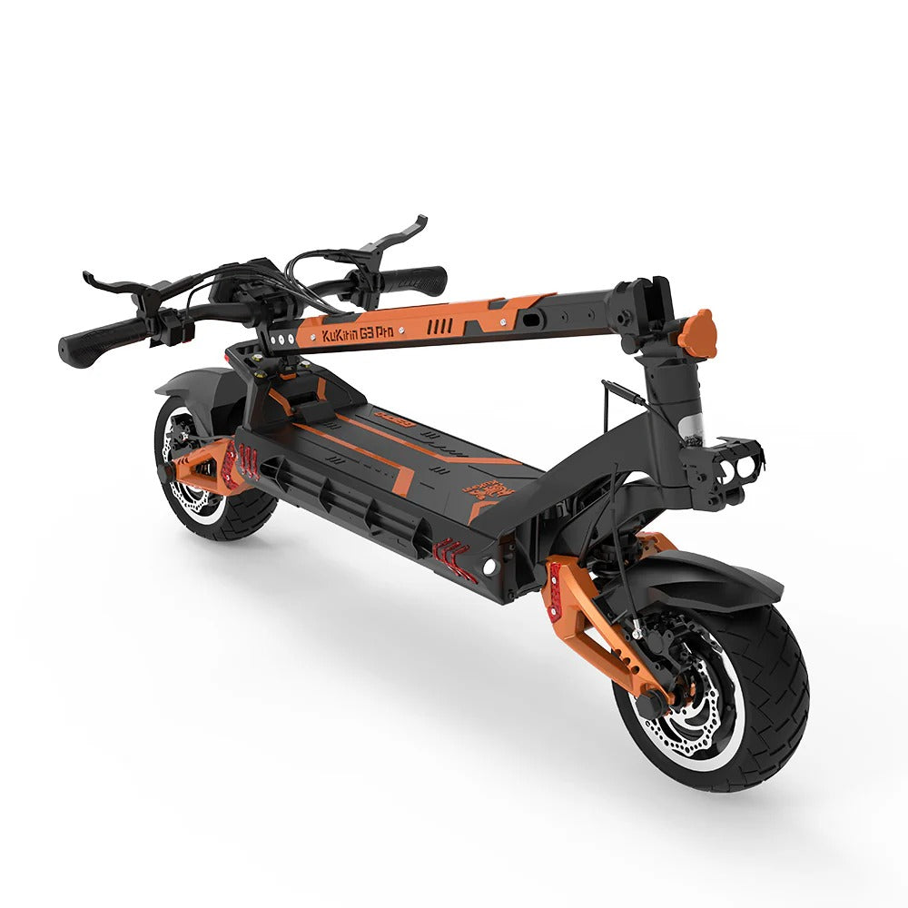 KuKirin G3 Pro Offroad-Elektroroller, 10-Zoll-Reifen mit 1200 W*2 Motoren, 52 V 23,2 Ah austauschbarer Akku, Höchstreichweite 80 km, Höchstgeschwindigkeit 65 km/h
