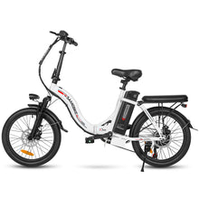 Charger l&#39;image dans la galerie, Vélo électrique pliable SAMEBIKE CY20, roue à rayons 20 x 2,35 pouces, moteur 350 W, batterie 36 V 12 Ah, vitesse maximale 32 km/h, autonomie maximale 80 km, double suspension, freins à disque mécaniques, Shimano 7 vitesses, écran LCD - Kukirin Officiel