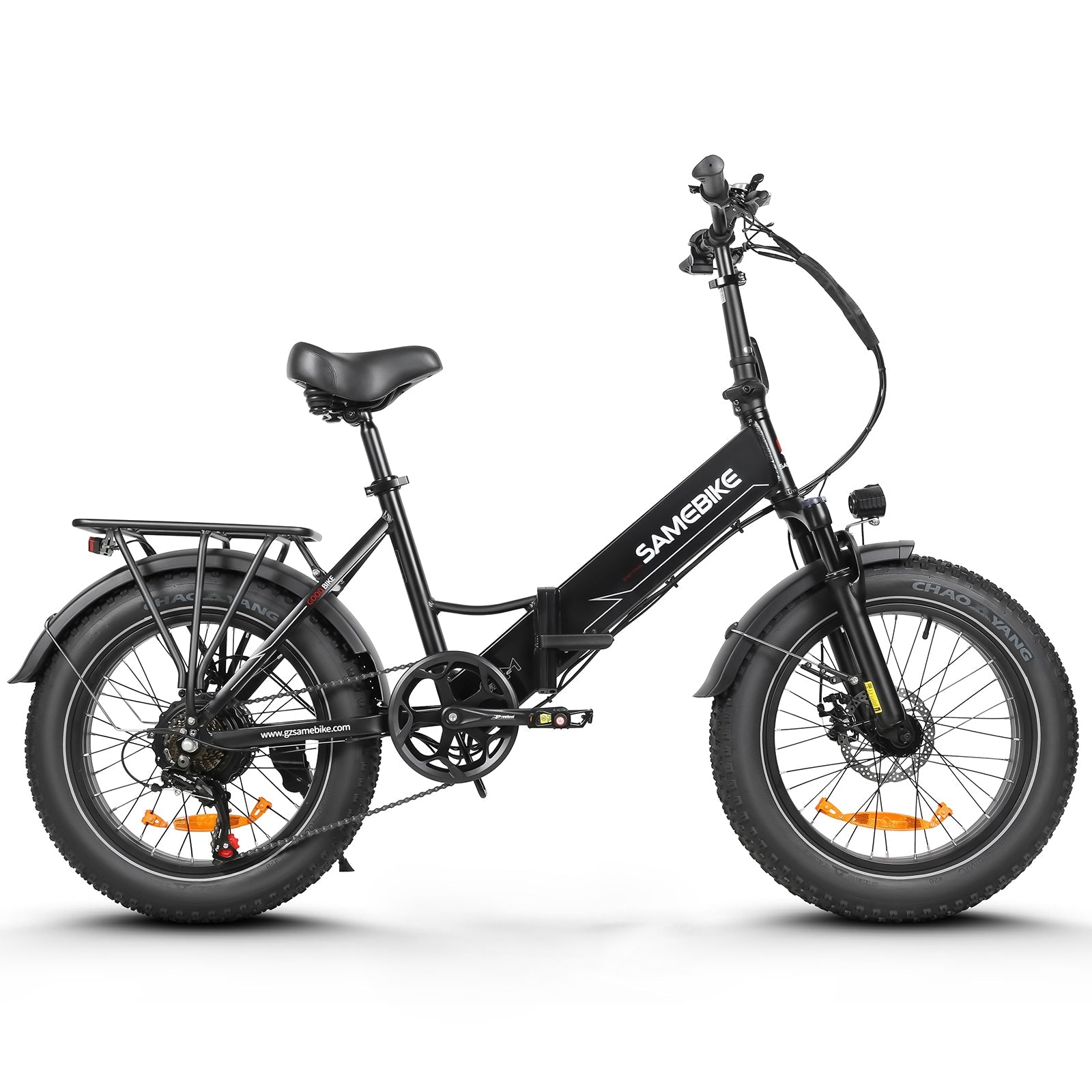 Vélo électrique pliable SAMEBIKE LOTDM200 - II, moteur 750 W, batterie amovible 48 V 13 Ah, gros pneu 20 x 4,0 pouces, vitesse maximale 40 km/h, autonomie 80 km, système de suspension double, freins à disque mécaniques - Kukirin Officiel