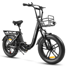 Charger l&#39;image dans la galerie, Vélo électrique SAMEBIKE C05 Pro, moteur 500 W, batterie 36 V 13 Ah, pneus 20 x 4 pouces, vitesse maximale 35 km/h, autonomie maximale 70 km, freins à disque mécaniques, Shimano 7 vitesses - Kukirin Officiel