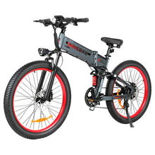 Laden Sie das Bild in den Galerie-Viewer, Vélo électrique Samebike LO26 - Plus, moteur 1000 W, batterie 48 V 15 Ah, pneus 26 pouces, vitesse maximale 45 km/h, autonomie 100 km, freins à disque hydrauliques, double suspension réglable, Shimano 7 vitesses - Noir - Kukirin Officiel