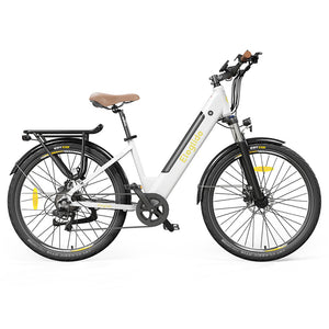 ELEGLIDE T1 STEP-THRU white or gray Electric Bike MTB Bike 27.5 Inch Wheels 36V 12.5AH Battery 250W Shimano Motor 7 Speeds Max Speed ​​25Km/h Max Load 120KG