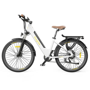 ELEGLIDE T1 STEP-THRU white or gray Electric Bike MTB Bike 27.5 Inch Wheels 36V 12.5AH Battery 250W Shimano Motor 7 Speeds Max Speed ​​25Km/h Max Load 120KG
