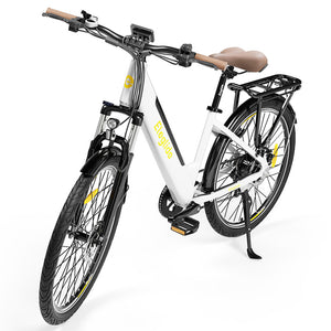 ELEGLIDE T1 STEP-THRU white or gray Electric Bike MTB Bike 27.5 Inch Wheels 36V 12.5AH Battery 250W Shimano Motor 7 Speeds Max Speed ​​25Km/h Max Load 120KG
