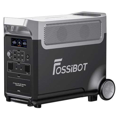 Centrale électrique portable FOSSiBOT F3600, générateur solaire LiFePO4 3840 Wh, sortie CA 3600 W, charge solaire maximale 2000 W, recharge complète en 1,5h - Kukirin Officiel