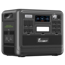 Charger l&#39;image dans la galerie, FOSSiBOT F2400 Centrale électrique portable, batterie LiFePO4 2048 Wh, générateur solaire de sortie 2400 W, 3 x AC RV voiture USB