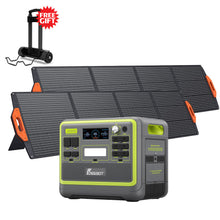 Charger l&#39;image dans la galerie, FOSSiBOT F2400 Centrale électrique portable, batterie LiFePO4 2048 Wh, générateur solaire de sortie 2400 W, 3 x AC RV voiture USB